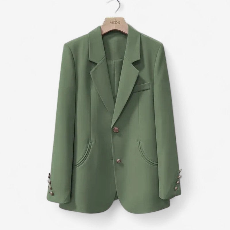 Gloria - Blazer met Lange Mouwen Knoopsluiting en Meerdere Zakken