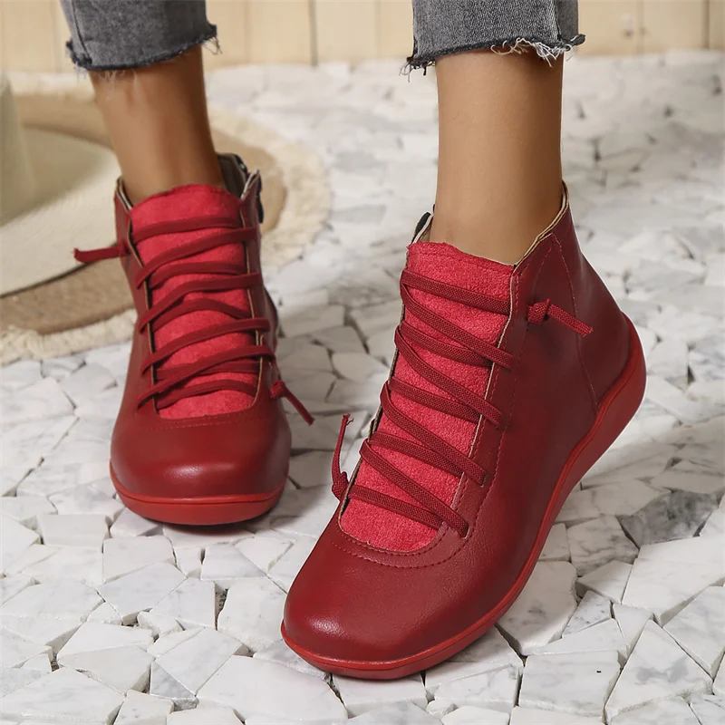 Alana - Leichte rutschfeste Stiefel mit Seitenreißverschluss