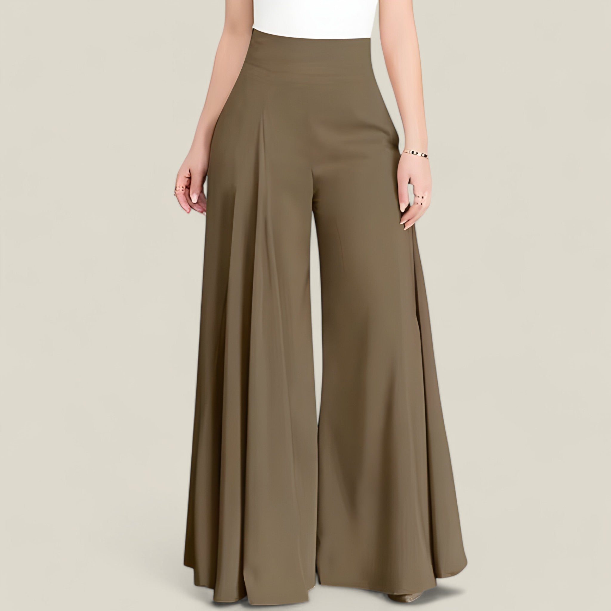 Anna - Flare broek met hoge taille en modern silhouet
