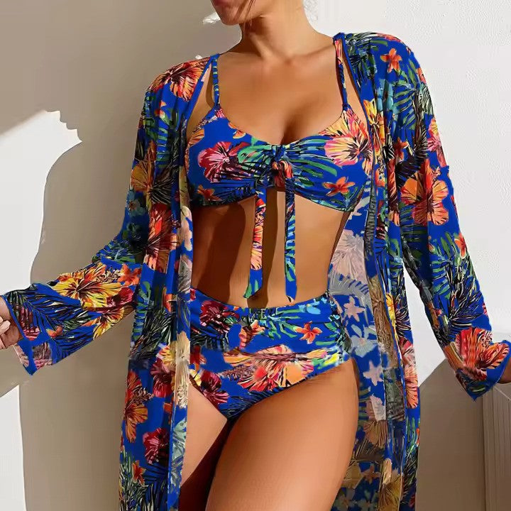 Zaria – Trendy bikiniset met hoge taille en stijlvolle cover-up