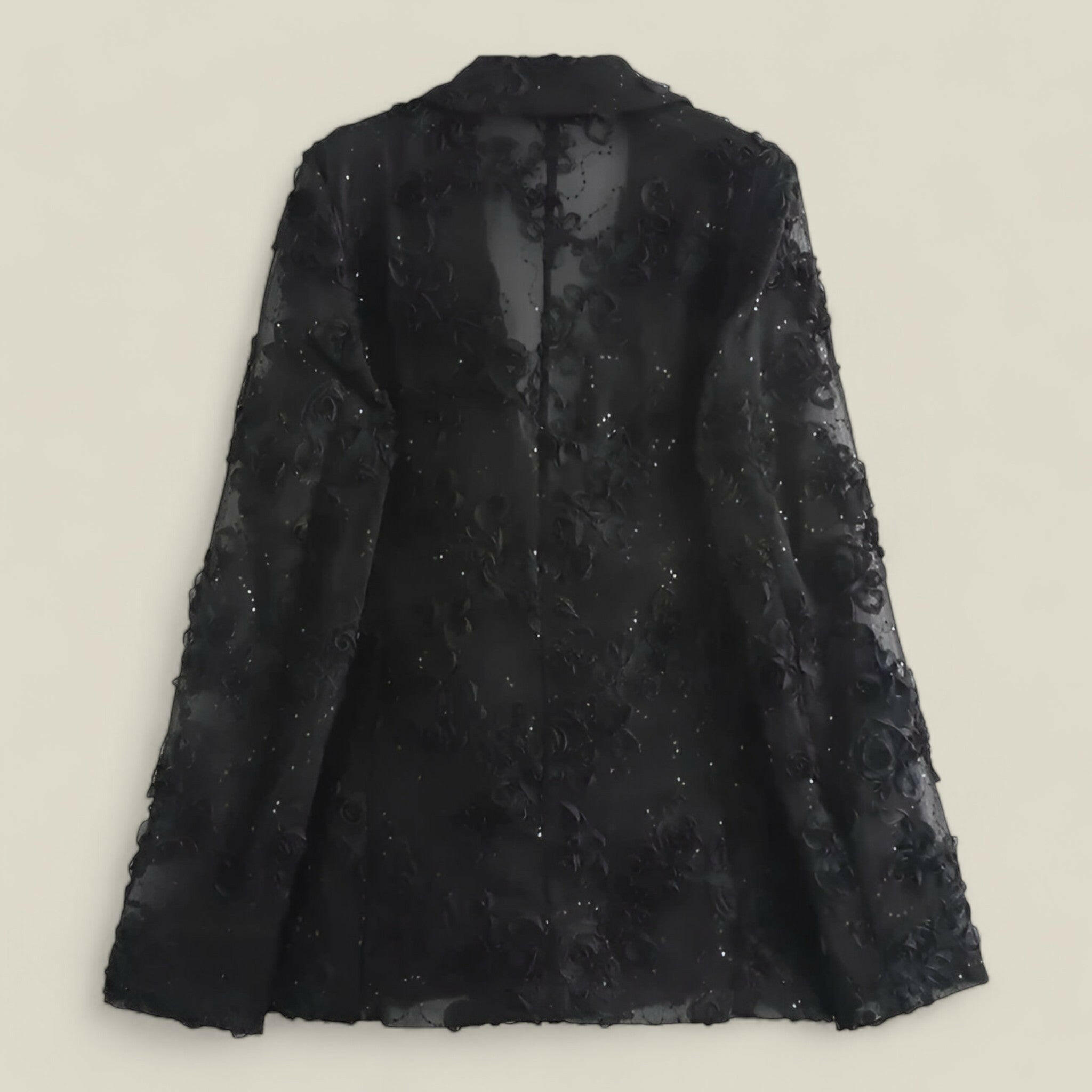 Isabelle - Elegant Colbert Met Lange Mouwen En Pareldetails En Een Broek Met Hoge Taille