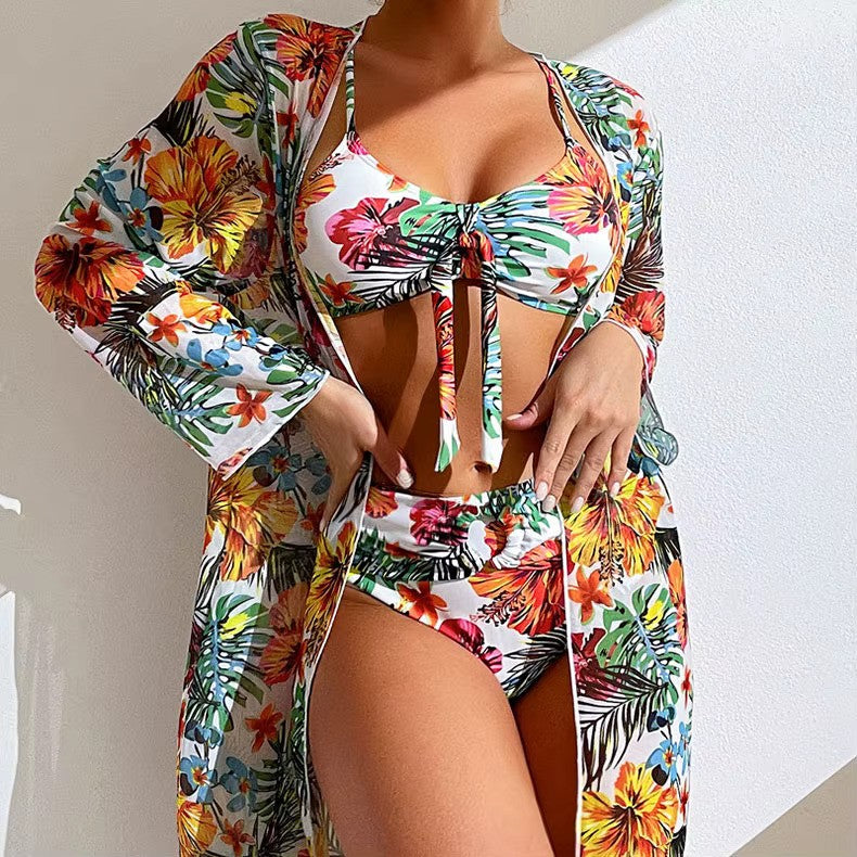 Zaria – Trendy bikiniset met hoge taille en stijlvolle cover-up