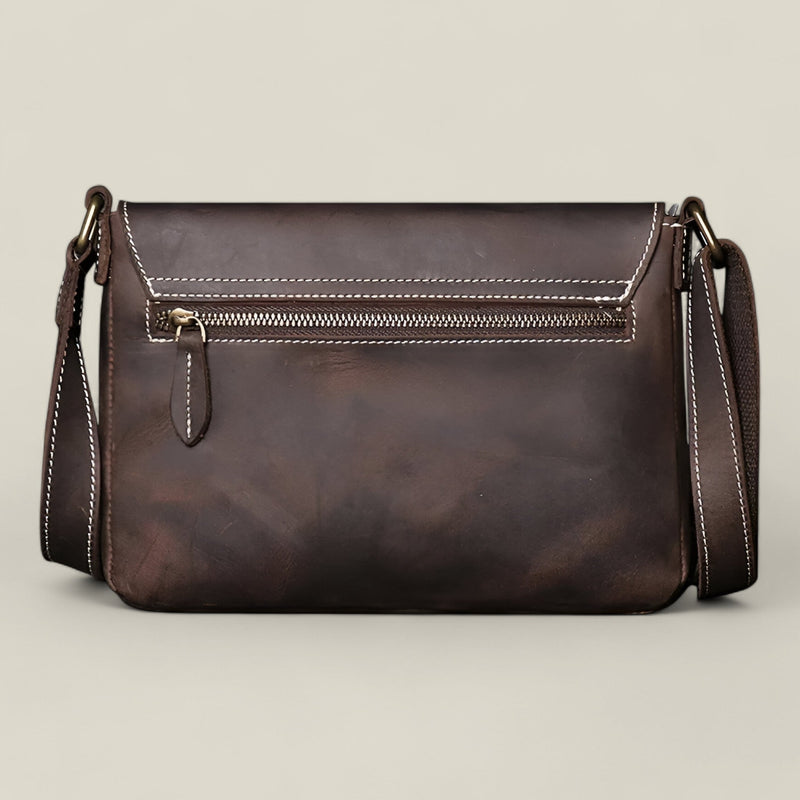 Elijah - Strakke vintage schoudertas met ruim interieur en ergonomische riemen