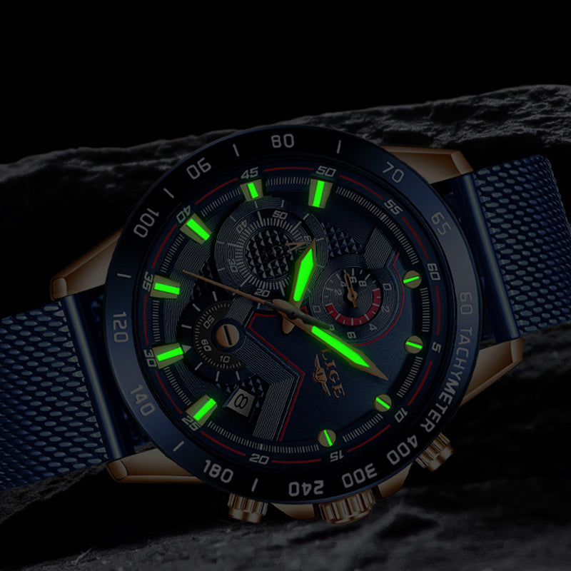 James - Luxe horloge met Quartz uurwerk en datumvenster voor een verfijnde look