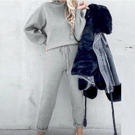 Lotte - Casual Tweedelige Set met Lange Mouwen en Ronde Hals