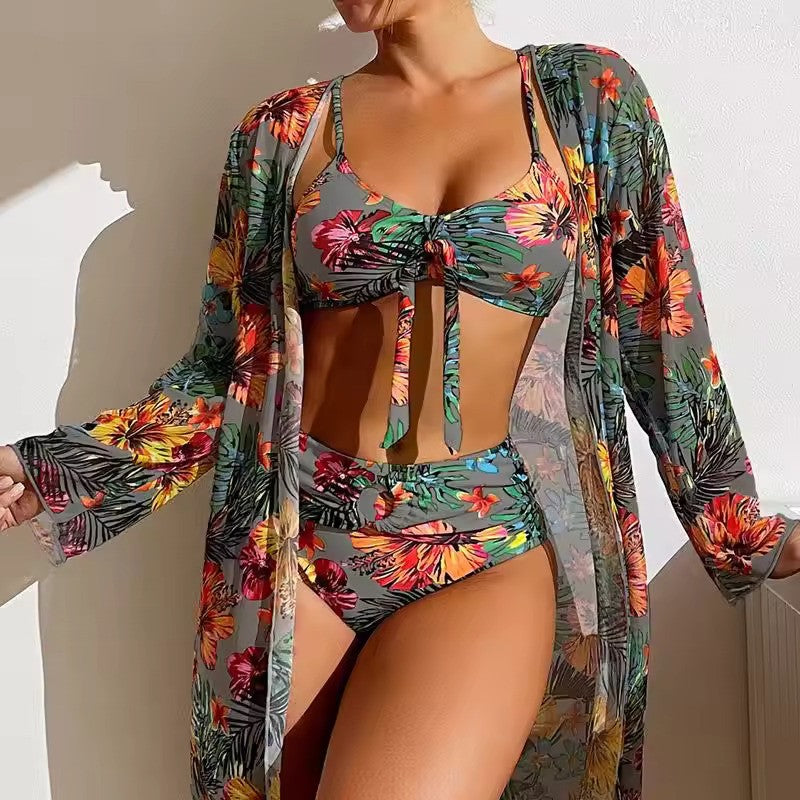 Zaria – Trendy bikiniset met hoge taille en stijlvolle cover-up
