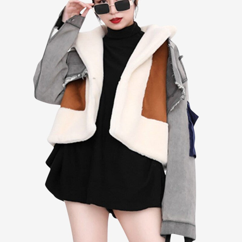 Anna – Lange Mouw Jas met Reverskraag en Knoopsluiting