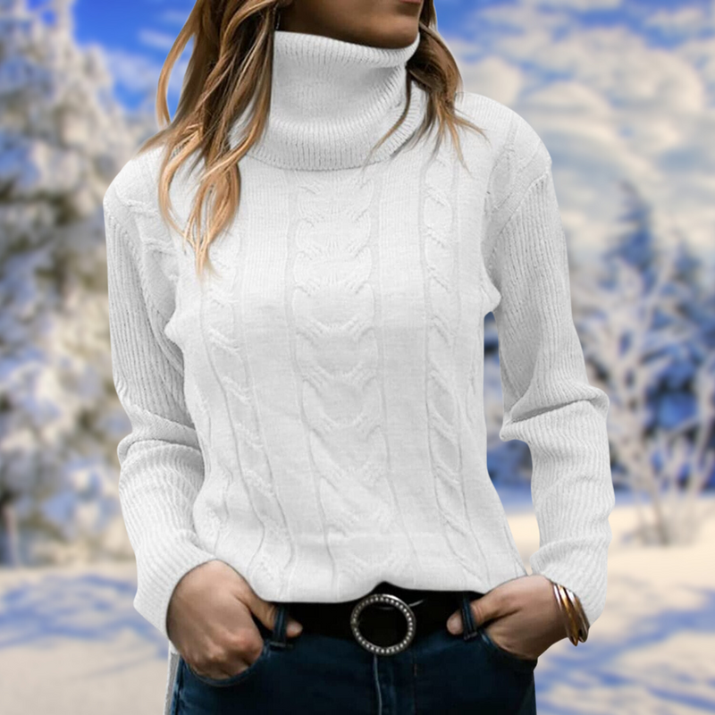 Freya - Elegante Single-Breasted Sweater met Geruite Kraag