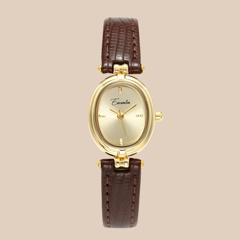 Donna - Elegant Quartzhorloge Met Gouden Wijzerplaat