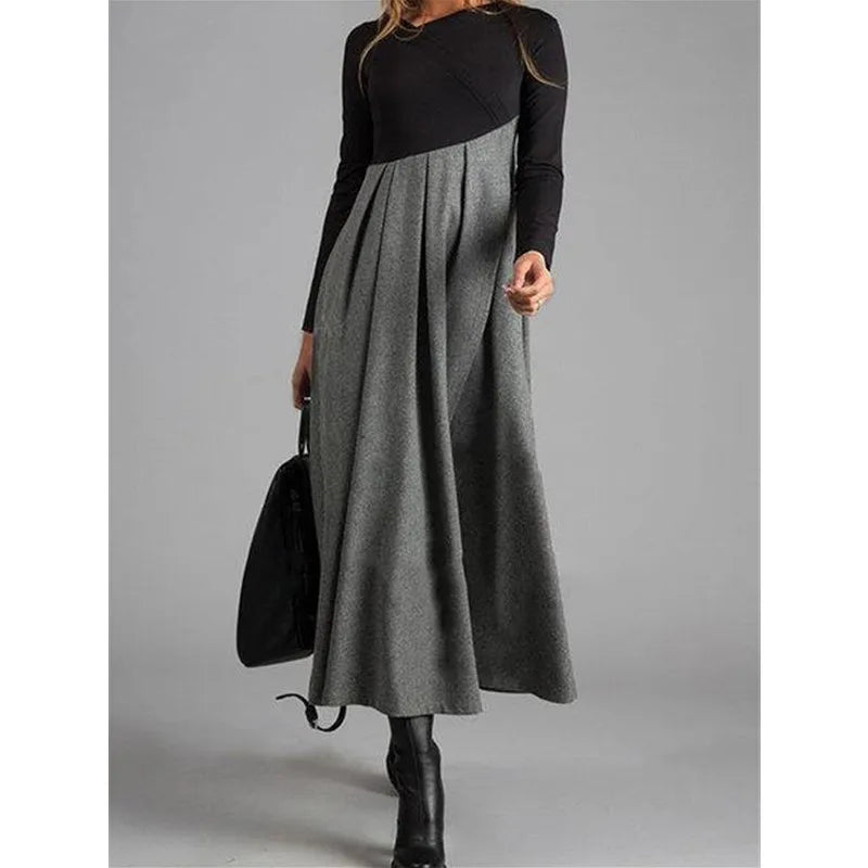 Emilia - Flatterende Swing Design Maxi Dress met V-hals voor veelzijdig gebruik