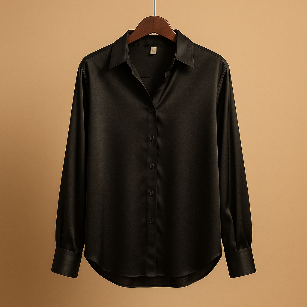 Anaya – Elegant overhemd met lange mouwen, knoopsluiting en omslagkraag