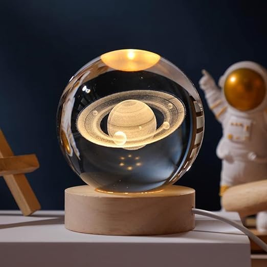 MoonAstro - LED-kristallen bol met dimbare gloed