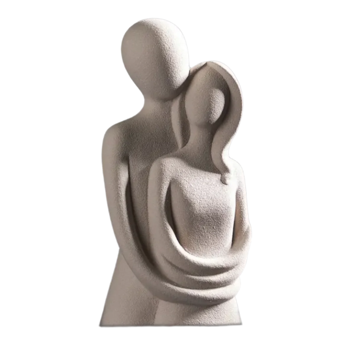 SoulNest - Abstract paarsculptuur met verbonden gebogen lichamen en langwerpige vormen