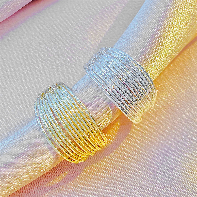 Eva - Elegante Fonkelende Manchetring met Tijdloos Ontwerp voor een Verfijnde Look