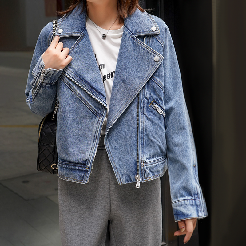 Leah - Stijlvol vintage denim jack met flatterende pasvorm en authentieke details