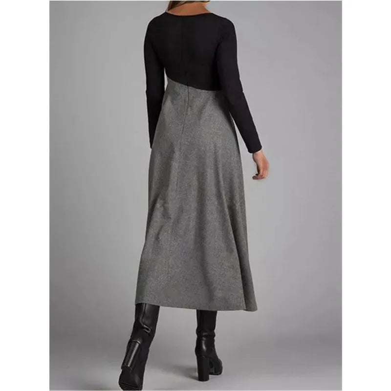 Emilia - Flatterende Swing Design Maxi Dress met V-hals voor veelzijdig gebruik