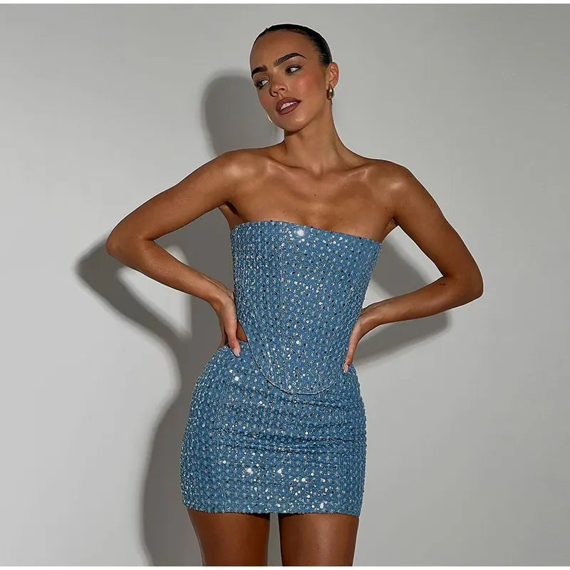 Hailey - Tweedelige Set met Strapless Topje