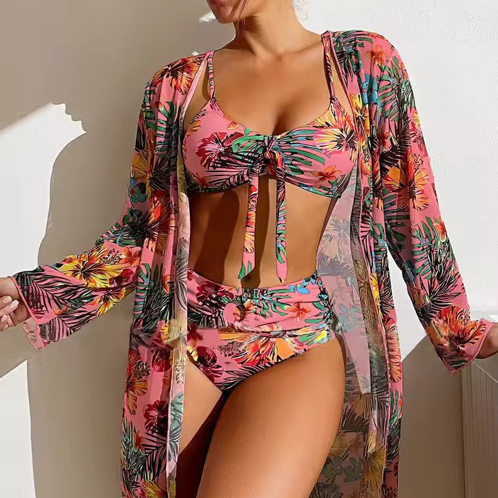 Zaria – Trendy bikiniset met hoge taille en stijlvolle cover-up