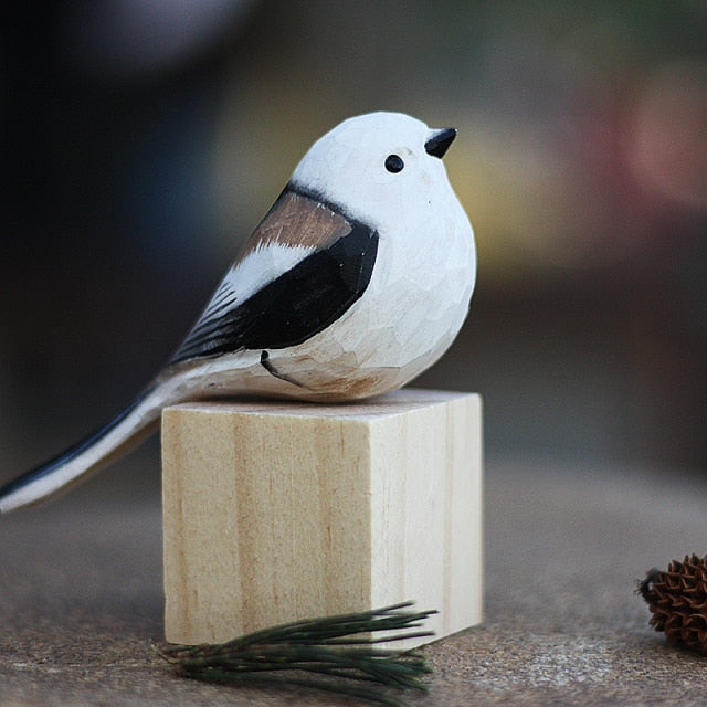 NatureChirp -Kleurrijke Handgemaakte Houten Vogelbeeldjes voor Home Decor