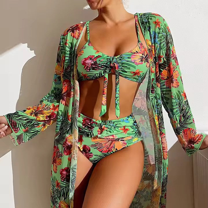 Zaria – Trendy bikiniset met hoge taille en stijlvolle cover-up