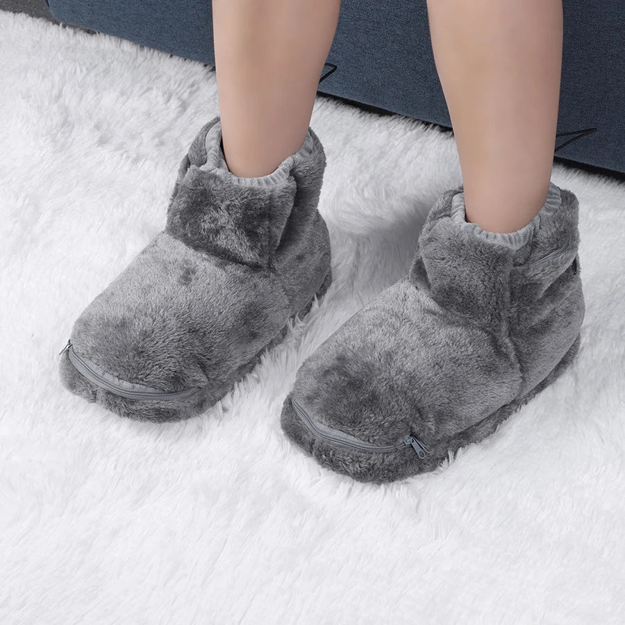 Clara - Comfortabele USB Verwarmde Pantoffels met Enkelbedekking