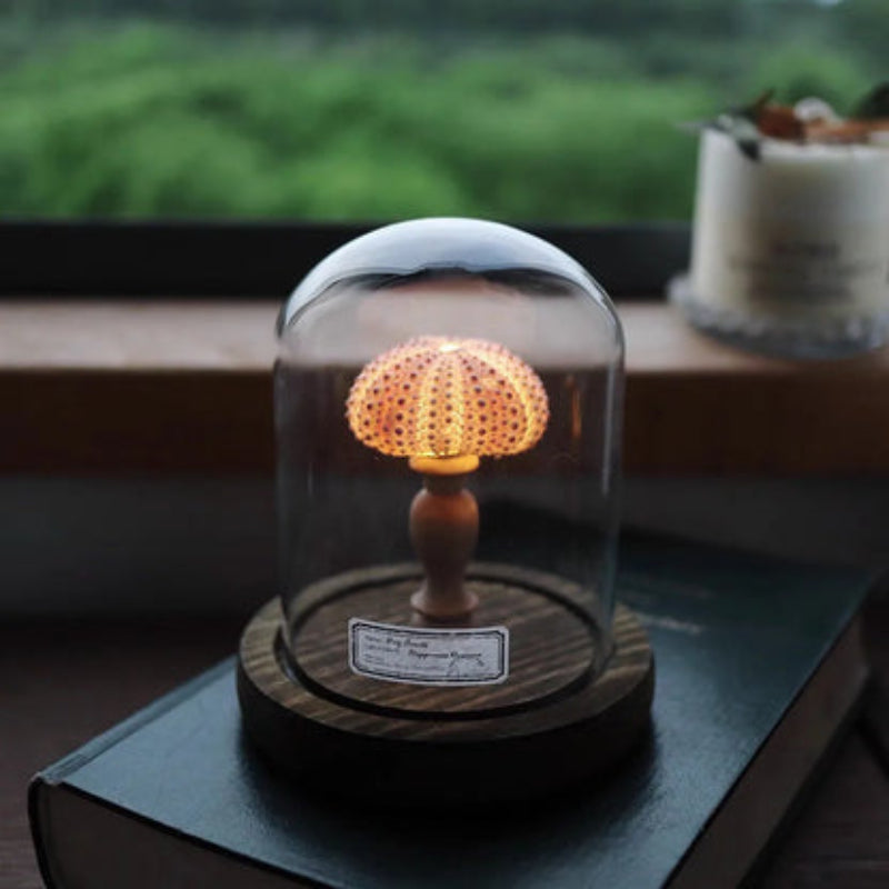 MushGlow - Mini-paddenstoelnachtlampje in glazen koepel met warme magische gloed