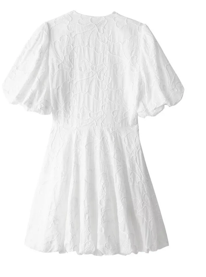 Amelia - Elegante witte jurk met een chique en speelse touch