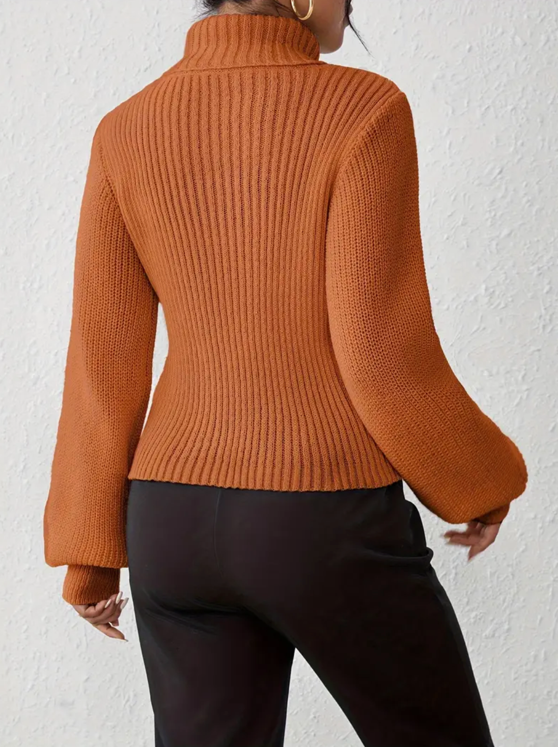Ava - Sweater met lange mouwen en hoge hals voor een moeiteloze stijl