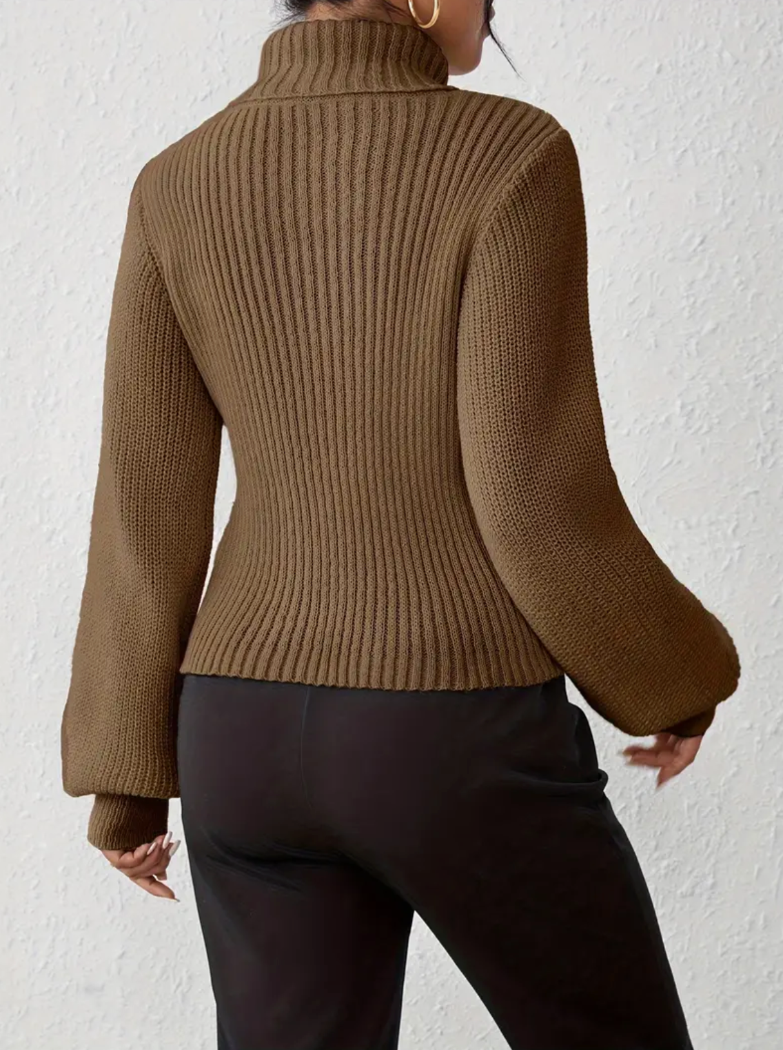 Ava - Sweater met lange mouwen en hoge hals voor een moeiteloze stijl