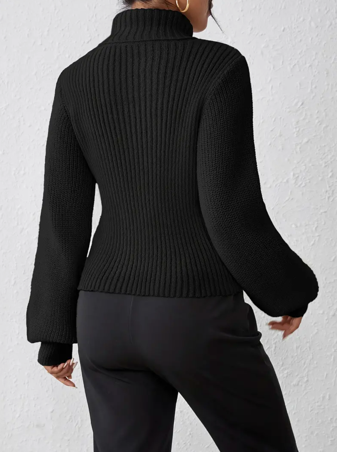 Ava - Sweater met lange mouwen en hoge hals voor een moeiteloze stijl