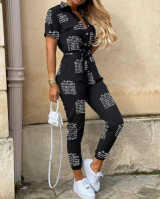Velox - Retro jumpsuit met knopen en 70s vibes