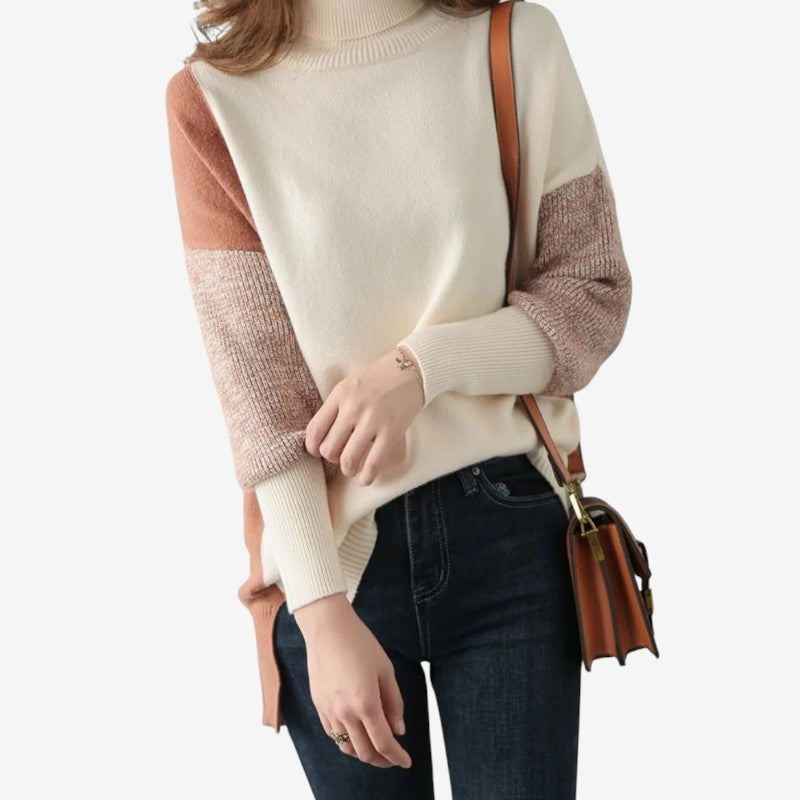 Halen – Trui met Lange Mouwen Col en Geribde Details