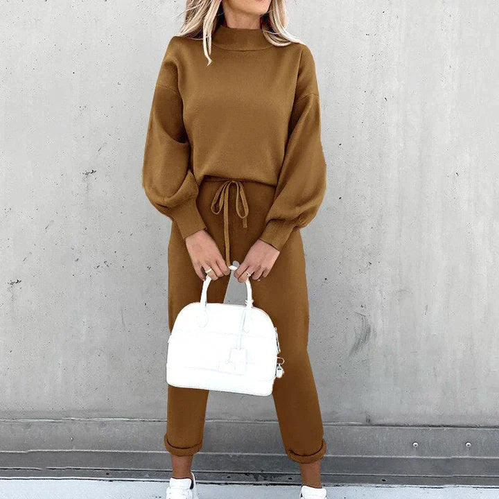 Lotte - Casual Tweedelige Set met Lange Mouwen en Ronde Hals