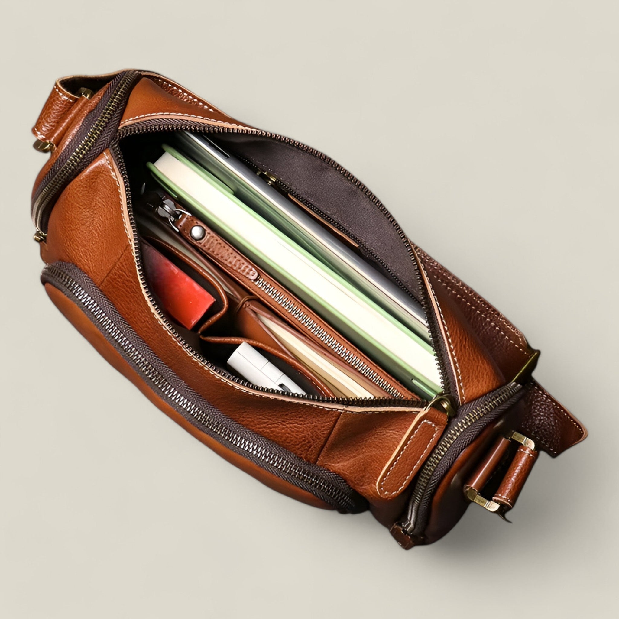 Benjamin - Klassieke vintage crossbodytas met compact ontwerp en tijdloze stijl