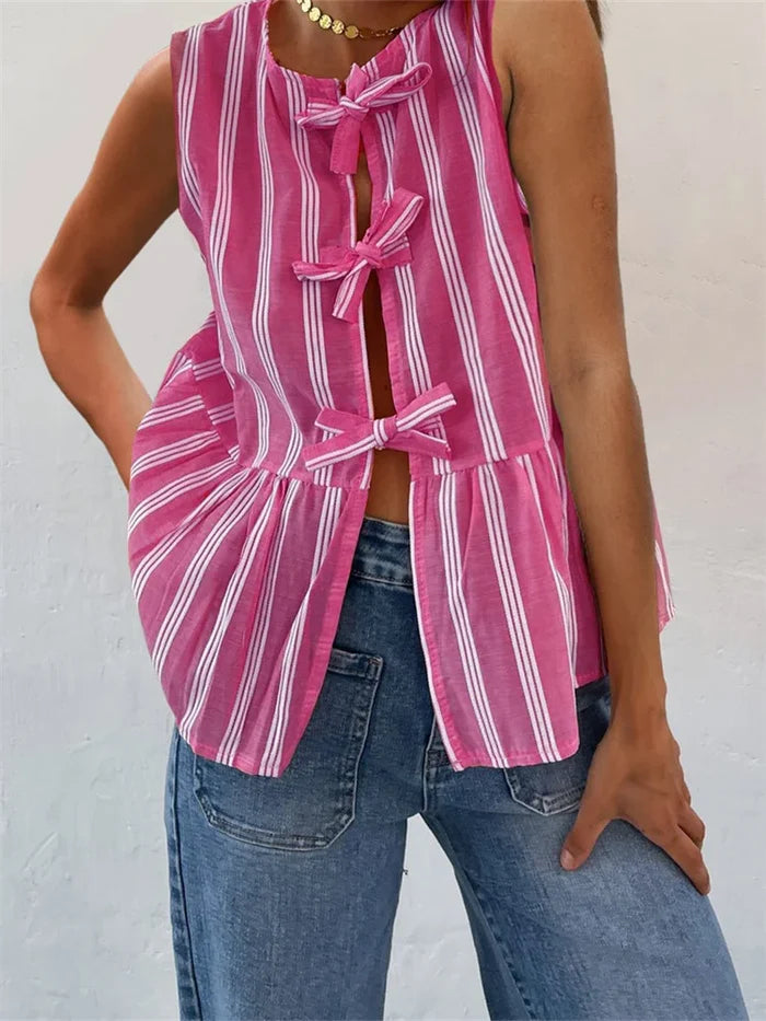 EcoBreeze™ - Zomer Vrouwen Gestreepte Bloes