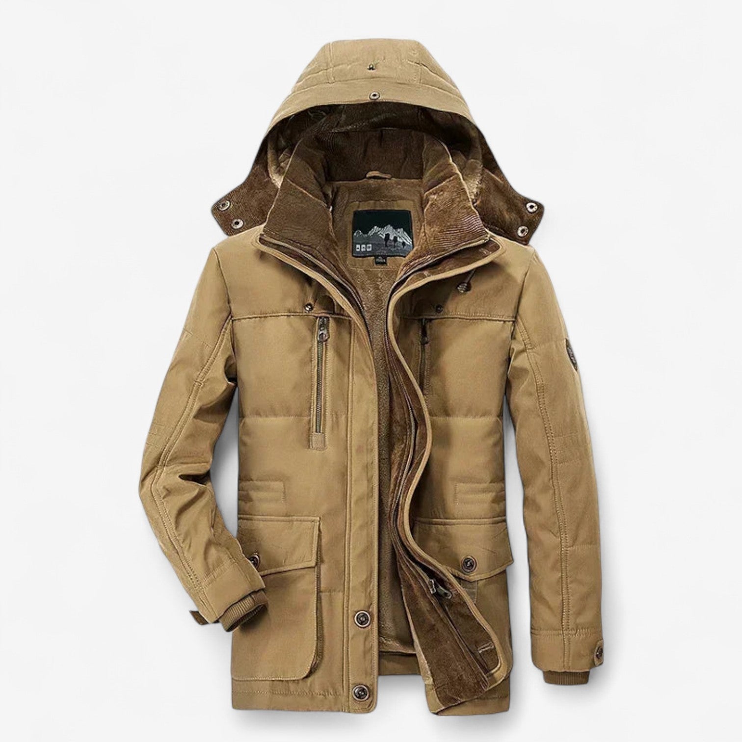 Jeremy – Geïsoleerde Winterjas van Katoen-Polyester Mix met Capuchon en Ritssluiting