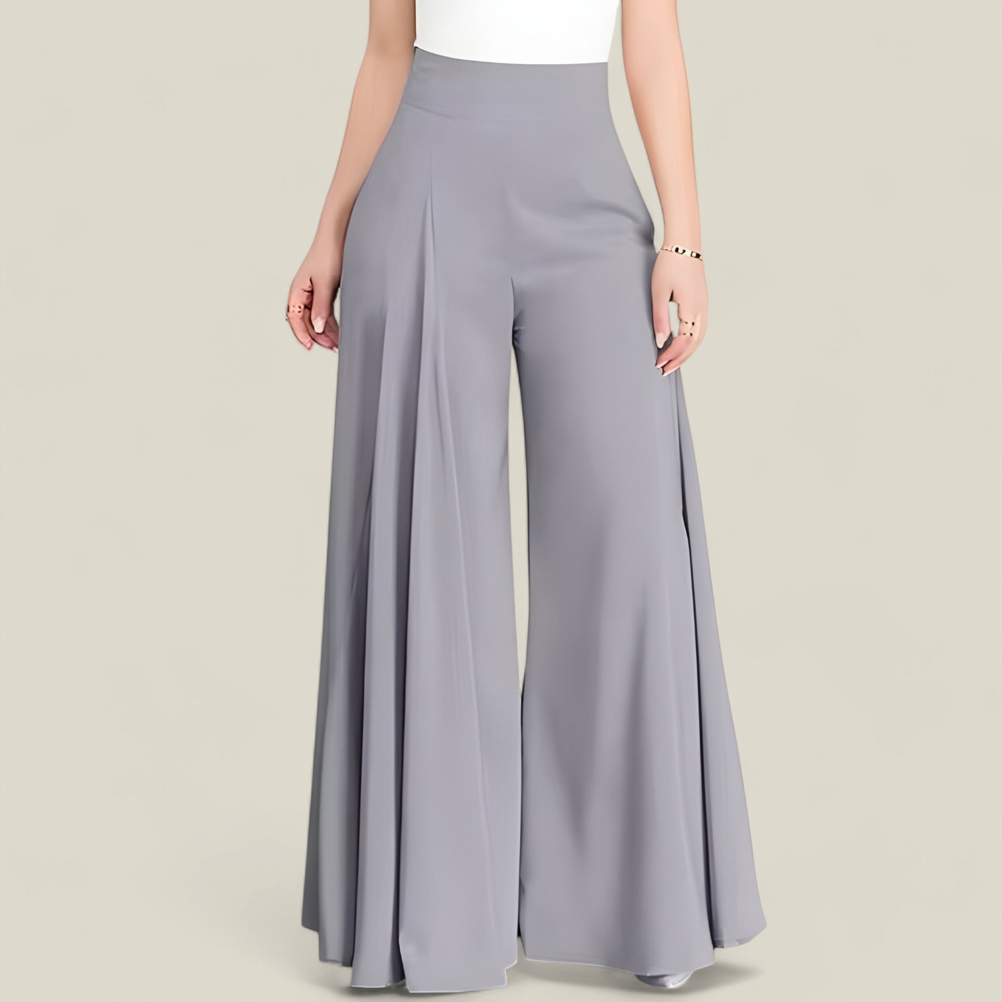 Anna - Flare broek met hoge taille en modern silhouet