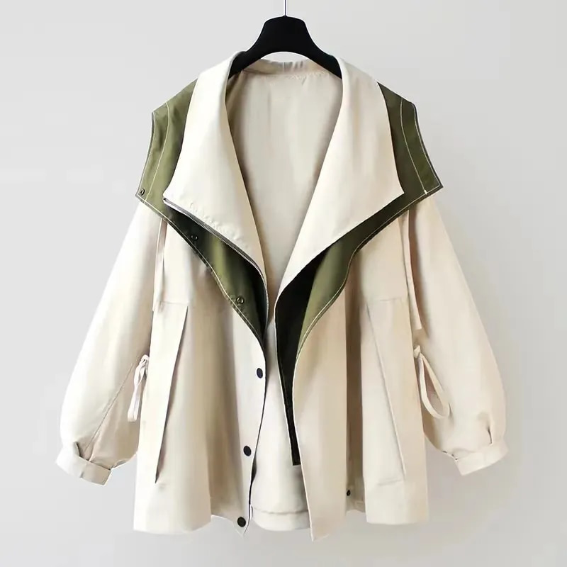 Lotte - legant waterafstotende trenchcoat met knoop vooraan