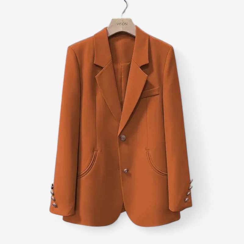 Gloria - Blazer met Lange Mouwen Knoopsluiting en Meerdere Zakken