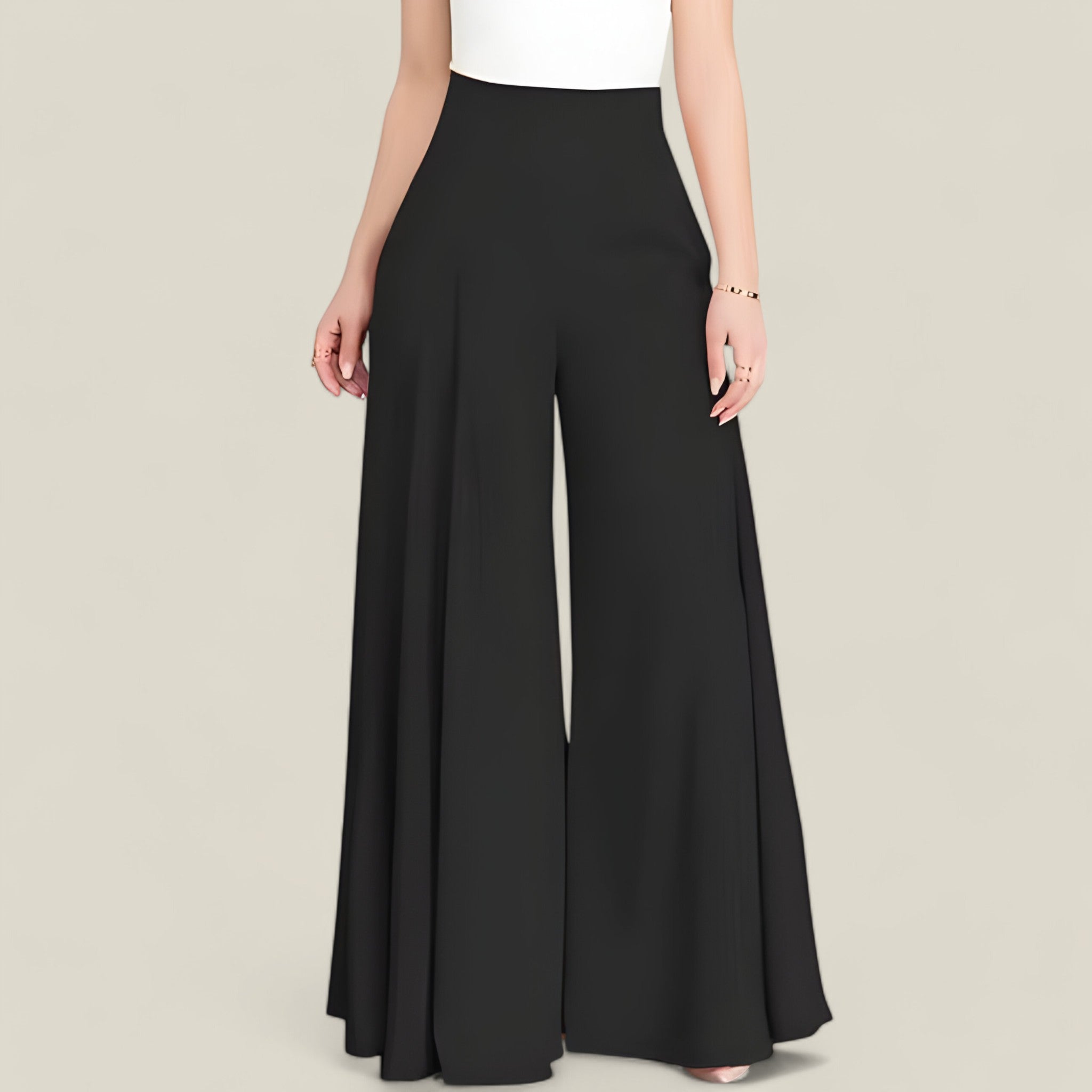 Anna - Flare broek met hoge taille en modern silhouet