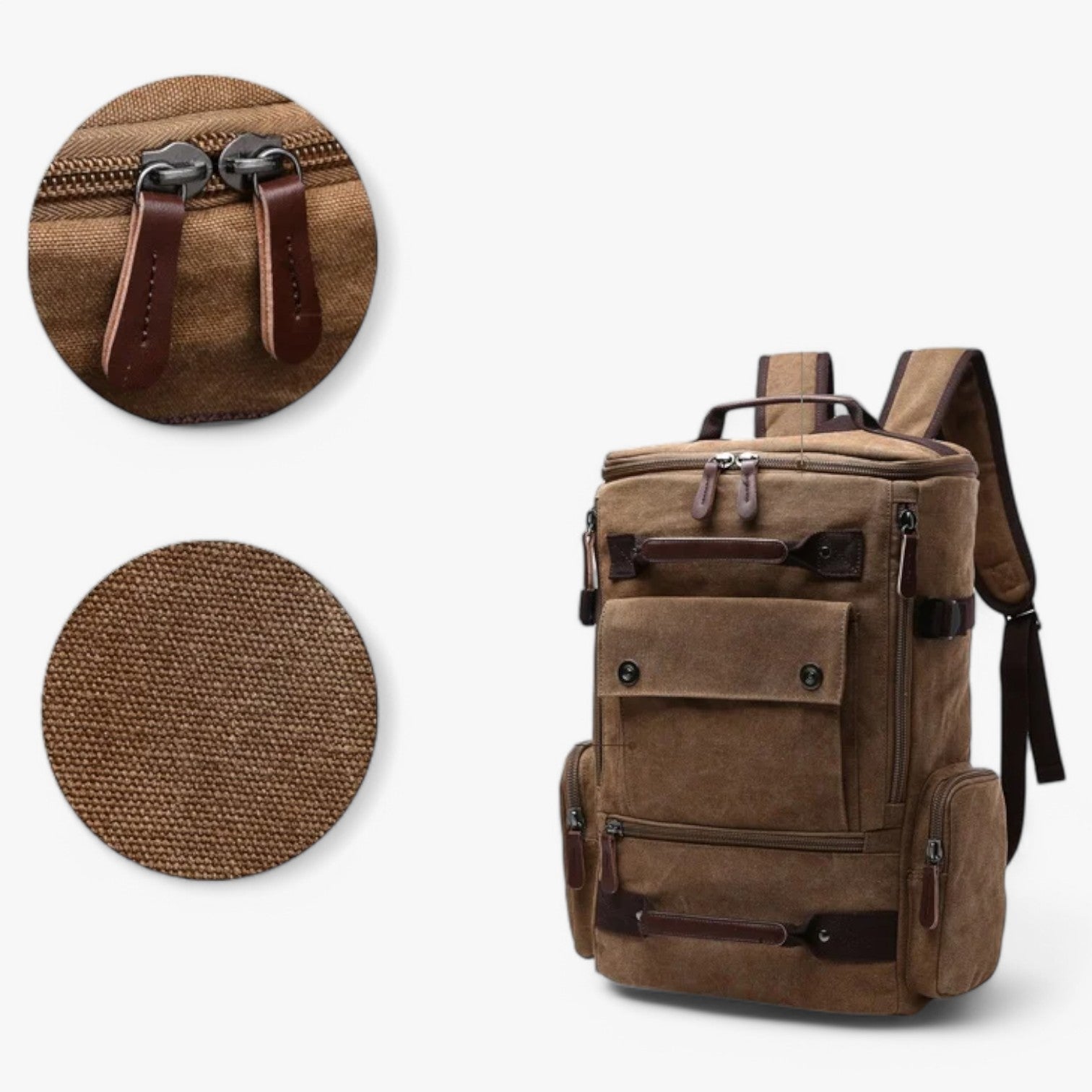 EnriquePack - Ruime Vintage Rugzak voor Laptop en Heren met Comfortabele Draagbanden-5