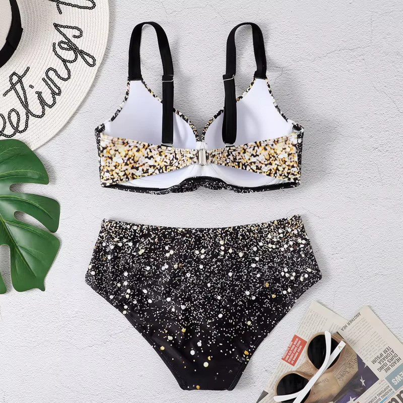 Breni - Trendy bikiniset met hoog getailleerde onderkant en glamoureus design