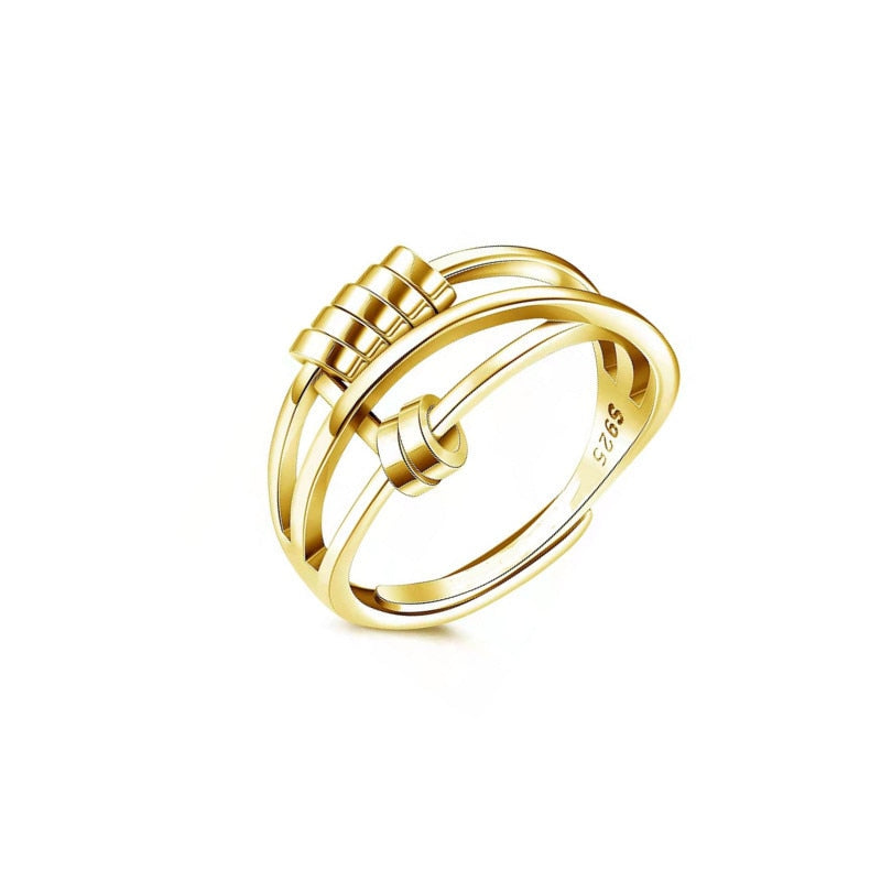 Willow - Stressverlichtende ring met roterende kralen voor focus en comfort