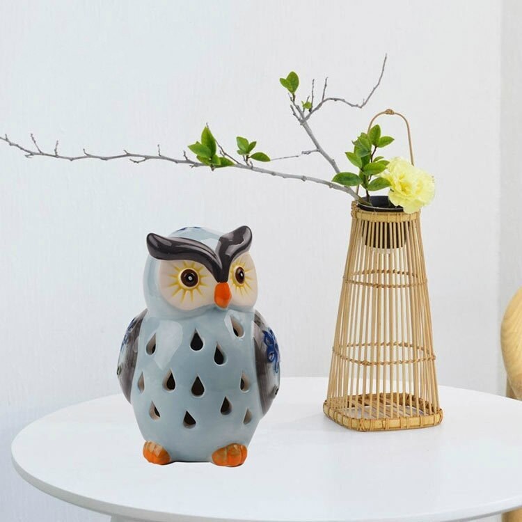 SolarOwl - Keramische Solar Tuinlamp met Dimbare LED