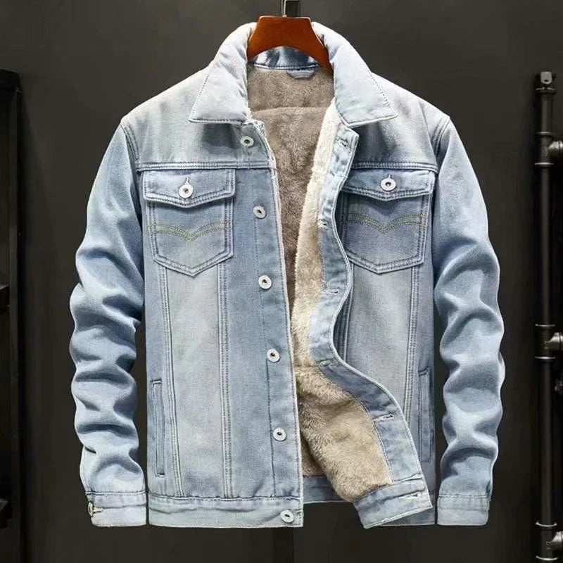 Jade - Klassieke heren denim winterjas voor comfort en stijl