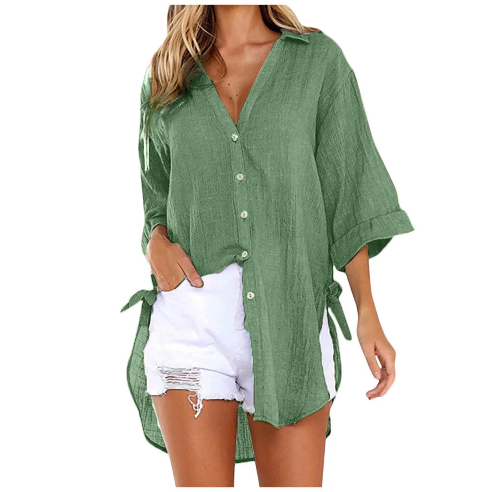 Sophie -  Flatterende button-down met eigentijdse details