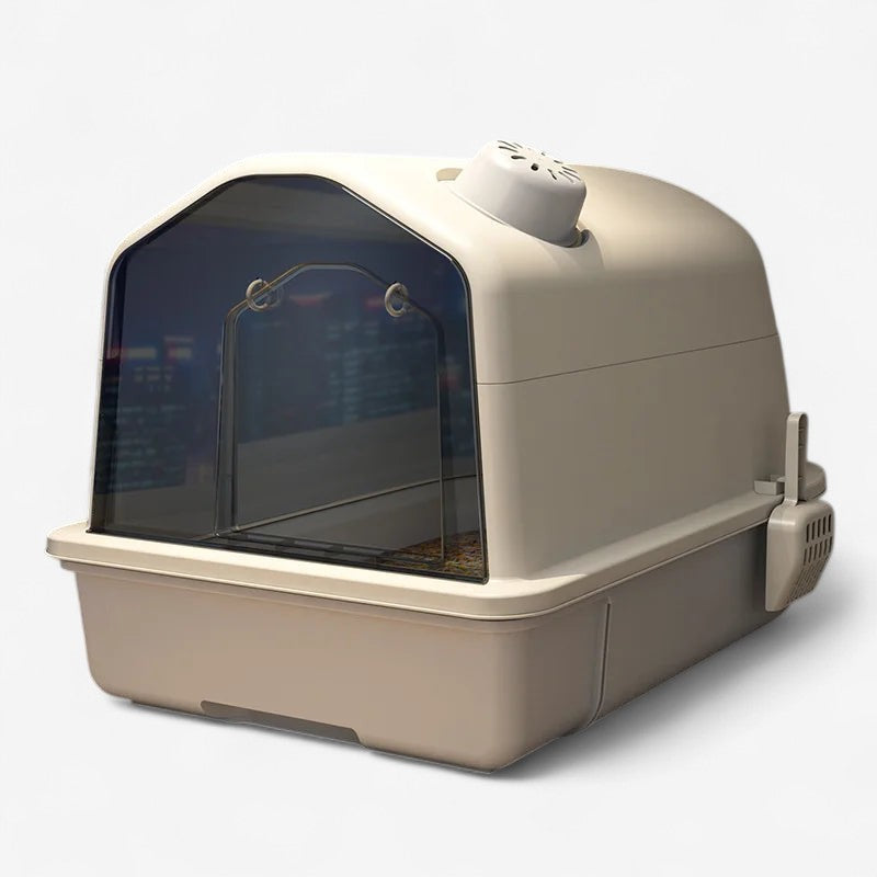 PawVault – Grote kattenbak met deksel en hoge zijkanten