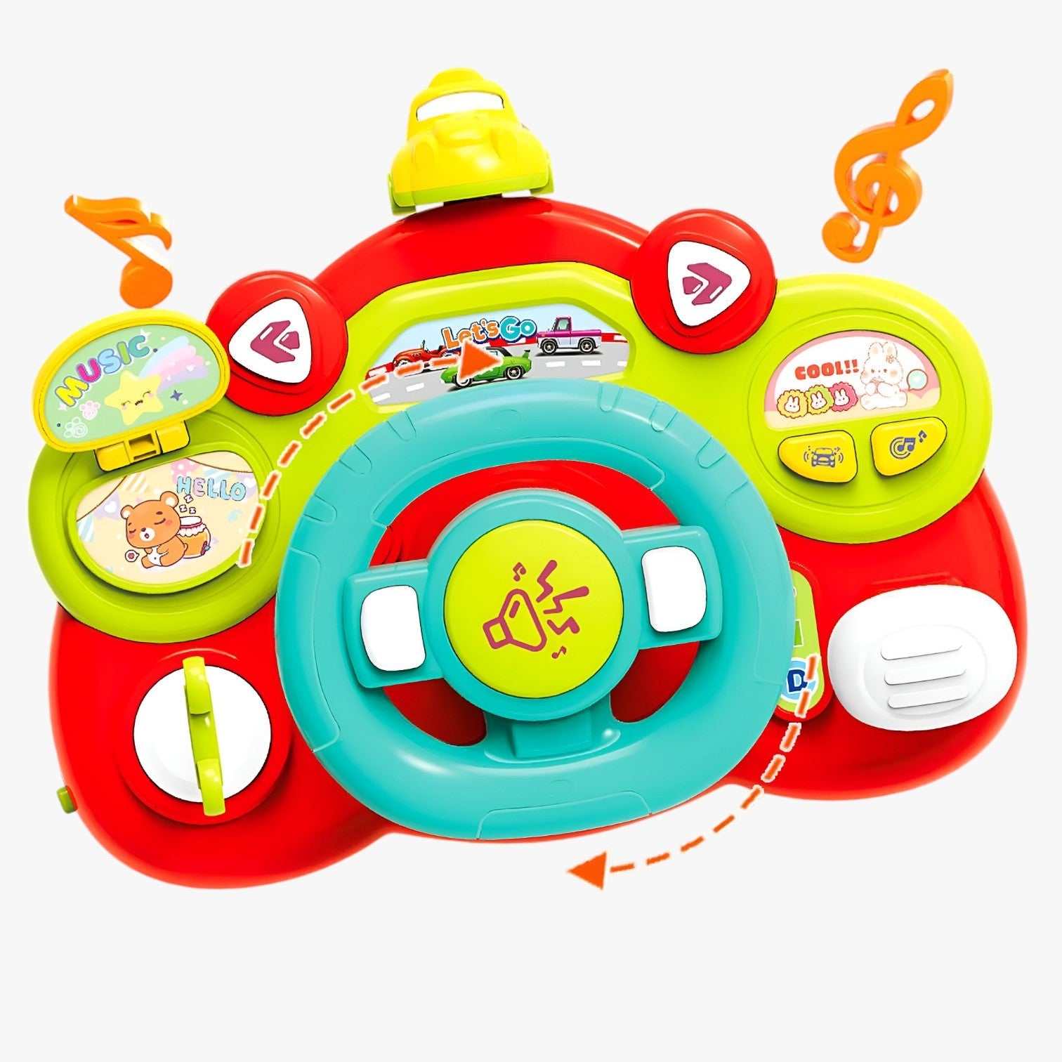 Teo - Interactief Stuurwiel met Muziek en Puzzels voor Educatieve Speelplezier voor Kinderen-5