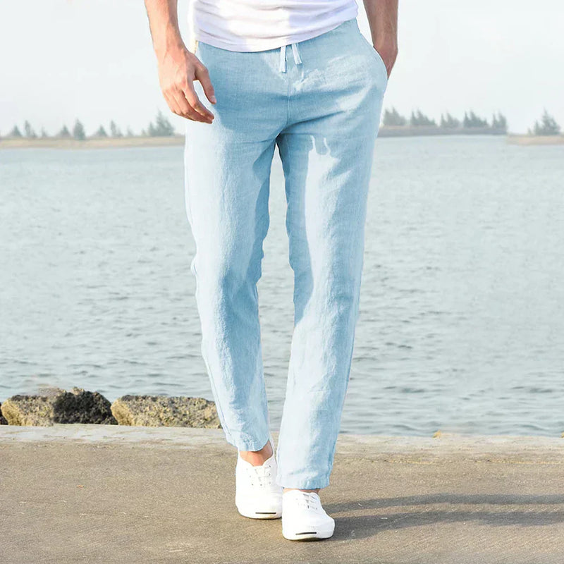 Ethan - Relaxed Fit Broek met Verstelbare Taille en Functionele Zakken