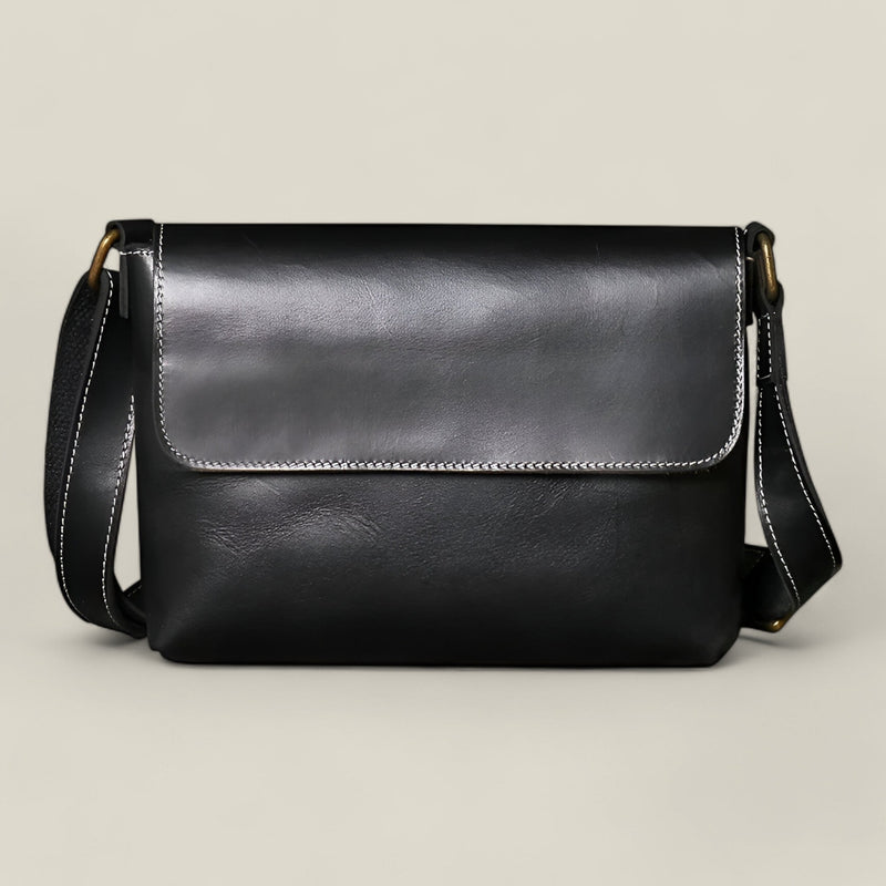 Elijah - Strakke vintage schoudertas met ruim interieur en ergonomische riemen